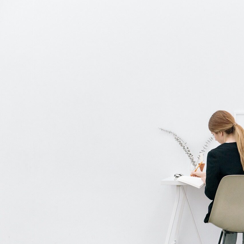 girl, woman, working