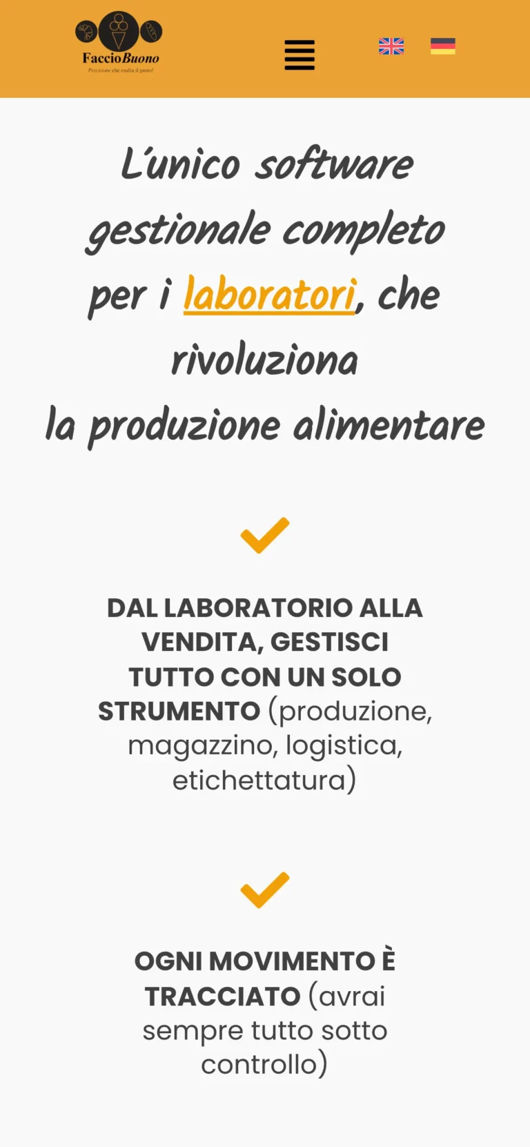 Il sito FaccioBuono su smartphone