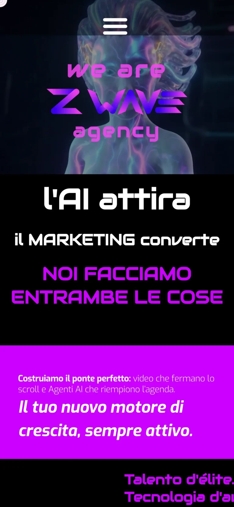 Il sito Z Wave Agency su smartphone